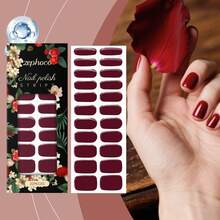 1pc Waterproof Nail Stickers 3D Stereoscopic Gloss Durable Waterproof Temperament Red Beautiful Nail Stickers - Multicolor - View 6