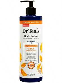 Dr Teal's Moisture Glow & Radiant Body Lotion With Vitamin C & Citrus Oil, 18 Fl Oz - 1 - 查看 2