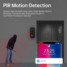 Battery Powered Security Camera Doorbell With 5X Zoom & Human Detection, Wireless Design With Motion Sensors, Two-Way Audio With Instant Alerts, Perfect For Smart Home System