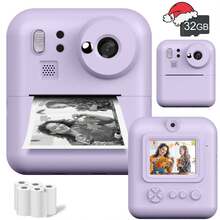 Instant Printing Of Children's Cameras,Instant Digital Video Cameras For Children,Christmas And New Year Gifts For Girls And Boys Aged 3-12,Portable Toys For Cameras For Children Aged 3,4,5,6,7,8,9 And 10,With Individual Items And Camera Sets For Everyone To Choose From