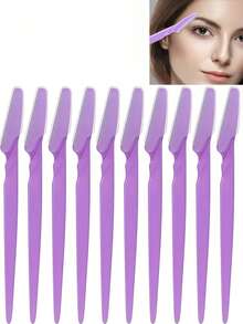 30pcs Eyebrow Trimmer Set, Eyebrow Trimmer, Long Handled Eyebrow Trimmer, Beauty Tool, Used For Eyebrow Trimming, Razor, Precision Exfoliating Tool Eyebrow Trimmer, Facial Razor Blade, Eyebrow Trimmer Blade And Razor With Protective Cover, Used For Removing Facial And Body Hair, Suitable For Travel, Suitable For Both Men And Women. 5/10pcs.