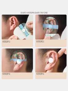 20/40/60pcs/Pack Baby Waterproof Ear Pad Sticker Core For Infant Ear Protection During Bathing, Newborn Shower Cap To Prevent Ear From Water, Swimming Waterproof Earplugs, Children's Bathing Ear Cover To Prevent Water From Entering The Ear, And Children Swimming Ear Protector - White - View 4