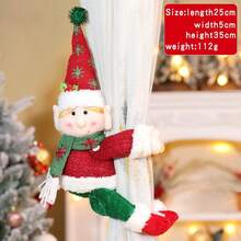 1/2 pezzi Decorazione natalizia, Tenda natalizia, Adatta per casa e celebrazioni festive, Decorazione per Natale, Ognissanti, Ringraziamento, Fermagli per tende da festa di Natale, Fermagli per tende