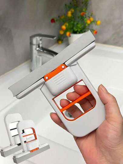 Mini Foldable Desktop Mop, Portable Self-Wringing Sponge Mop, Mini Sponge Mop, Multi-Functional Mini Mop - Retractable,Wet & Dry Use, Suitable For Kitchen, Living Room, Bathroom, Car Glass - Plastic Material, Ideal For Home Cleaning, Kitchen Cleaning Tool|Compact Design|Durable Plastic