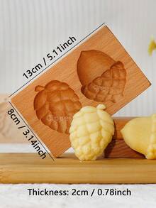 Cippes 1 Stück Holz-Keksform für Weihnachten, mit geschnitzten, geprägten 3D-Rentier-, Weihnachtsbaum- und Weihnachtsmann-Mustern, Küchenbackwerkzeuge, Fondant-Kuchen-Keks-Dekoration, DIY Keksausstecher-Formen - Aprikosenfarben - Übersicht 15
