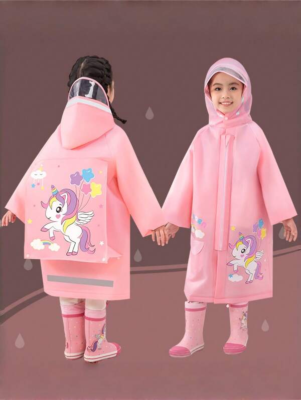 Raincoats Waterproof Rain Jacket Hooded Rain Poncho Toddler Boys Girls Rain Suit Reusable Rainwear 2-Years Halloween Christmas New Year