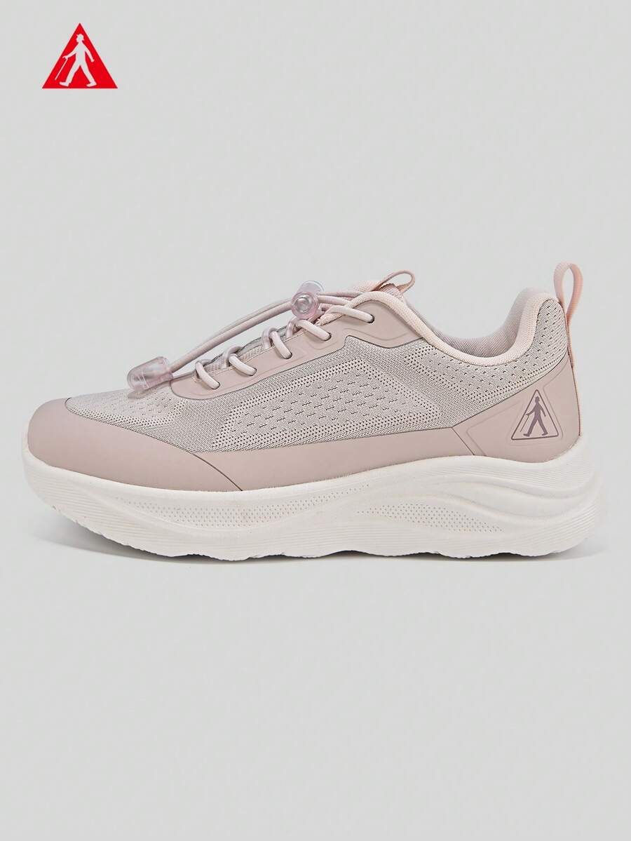 zulijian Foot Health Casual Comfortable Versatile Slip-On Contrast Color Flat Casual Walking Athletic Shoes, Lace-Up Soft Bottom Casual Shoes, Low-Top Outdoor Flat Shoes, Round Toe Low Heel Non-Slip Solid Color Elegant Soft Bottom Hiking Shoes, Ladies Low-Top Leather Athletic Skate Shoes - Pink - View 1