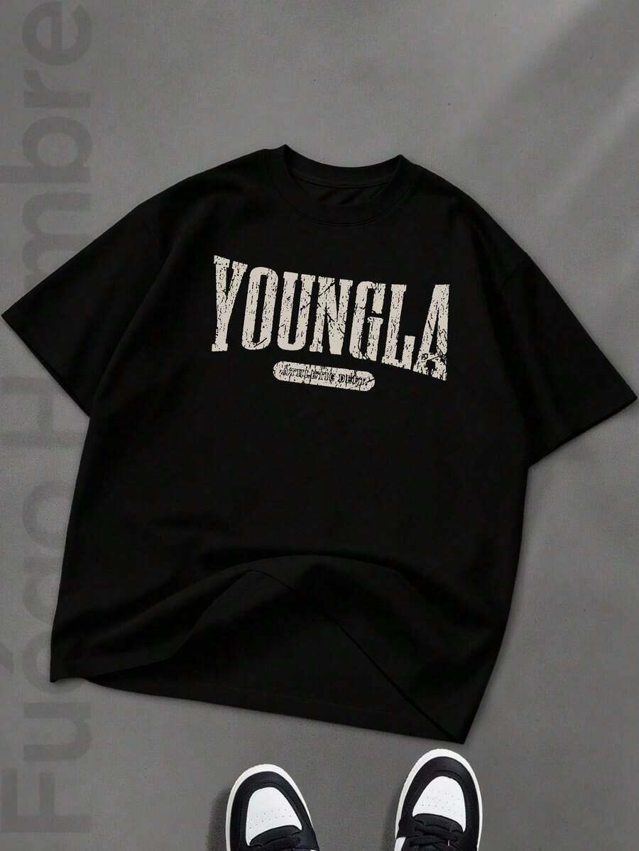 JUNIOR. |   Camiseta básica para hombres |   Camiseta gráfica para hombres |   Diseño de Letras YOUNGLA |   Tela 100% Algodón |   Cómodo y suave |   Adecuado para uso diario casual |   Regalo para hombres |   Camiseta unisex de cuello redondo |   Hecho en México |   Envío nacional |   Directo de Fábrica - Blanco - Ver 1