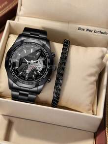 2件套 时尚商务男童手表 | 石英机芯 | 日历显示 | 周年纪念日、父亲节、生日、节日礼物（男童适用） - 彩色 - 查看 13