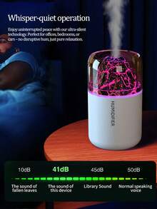 1 pieza Difusor de aroma volcánico de 180ml de capacidad (alimentado por USB). 2 modos de niebla, funcionamiento silencioso, 5 aromas (fragancia oceánica), se puede usar como ambientador de coche y difusor de aceites esenciales para el hogar. - Blanco y negro - Ver 3