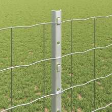 vidaXL Recinzione con pali in acciaio argento 1,2 x 10 m - Argento - Visualizzare 4