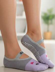 Kit With 1/3/6 Pairs Of Non-Slip Socks – Ideal For Yoga, Pilates And Workouts | Sizes 35 To 41 - Nhiều màu - Xem 6