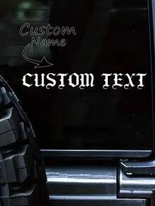 1 pieza Pegatina personalizada para coche, regalo de Navidad, nombre personalizado en estilo minimalista, superficie mate, para coche, camión, SUV, portátil, botella, pared, pegatina decorativa extraíble con fecha personalizable, disponible en dorado, amarillo, verde, blanco, negro, rosa, rojo y mezcla holográfica de colores - Una sola  multicolor - Ver 4