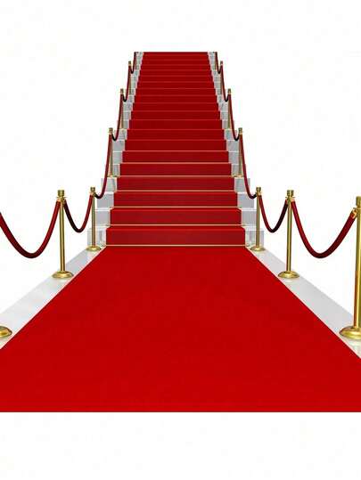 1 pieza 5/10/12 metros Alfombra roja desechable para exteriores para boda, celebración, Navidad, Acción de Gracias, festival de cine, fiesta de cumpleaños, decoración, decoración de habitaciones, accesorios para exteriores