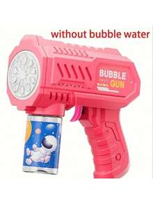Kids Automatic Bubble Gun With Light 10 Hole Soap Bubbles Machine Party Toy Indoor And Outdoor Toy Gifts For Family And Friends(Bubble Liquid And 4xAA Battery Not Included Made Of Plastic) - Multicolor - View 6