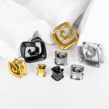 2PCS Snail Design Ear Expander Saddle Plugs Tunnels Guages For Ears Holes Stainless Steel Stretcher Body Piercing Jewelry - Spiral - View 6