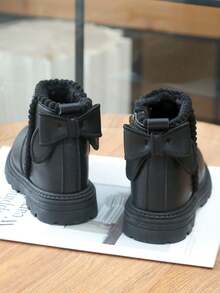 Children's Versatile Leather Boots, Minimalist Knight-Style Casual Footwear (Random Patterns On Sole And Side)