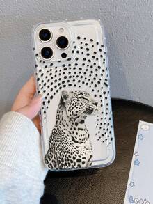 1个时尚艺术波点豹纹透明气垫TPU材质防摔手机壳，适合作为节日礼物，兼容苹果、Galaxy S22/23/24/25/A05/A05S/A53/A54/A55等型号 - 彩色 - 查看 6