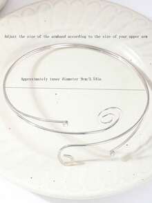 1PC Spiral Armband Swirl Upper Arm Cuff Armlet Bangle Bracelet Egyptian Costume Accessory For Women Gold Silver Color