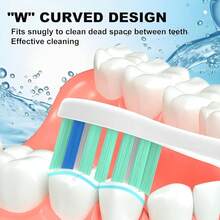 Replacement Heads Compatible With Philips Sonicare Toothbrush C1 C2 C3 A3 W3 G2 G3 4100 5100 6100 1100 2100 3100, Toothbrush Heads Brush Head, 12 Black{Inchsize_nameinch:Inch1Count(Packof12)Inch,Inchcolor_nameinch:InchBlackinch} - 黑色 - 查看 5