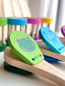 儿童奥尔夫乐器系列幼儿园音乐玩具精细运动技能开发蒙特梭利教育乐器玩具，精细运动技能，木制玩具，儿童乐器 - 彩色 - 查看 4