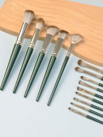 14件套专业化妆刷套装 - 柔软刷毛，适用于全脸及眼部细节，是粉底、修容和晕染的理想之选，时尚百搭，是送给少女或女性的礼物。