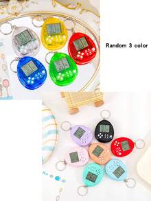 1 pieza/2 piezas/3 piezas Consola de juegos portátil en forma de huevo, con múltiples modos de juego, incluye consola de juegos y llavero, juguete educativo y de ocio para niños, ejercita la destreza de los dedos y la velocidad de reacción, adecuado para decorar mochilas, regalos de cumpleaños, recompensas, decoración de llaves - Multicolor - Ver 12