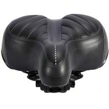 Yosoo Sillines de Bicicleta, de montaña al Aire Road Bike Wide Cojín de Bicicleta Bumper Gel Cruiser Comfort Sporty Soft Pad Silla de Montar - 1 - Ver 3