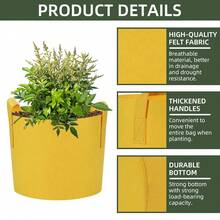 6 Pack 5 Gallon Grow Bags, Colorful Fabric Plant Pots With Handles, Garden 5 Gal Fabric Grow Pots, Vegetable Plant Growing Bags For Garden (5 Gallon){Inchsize_nameinch:Inch5Galloninch} - 5 gallon - Xem 5