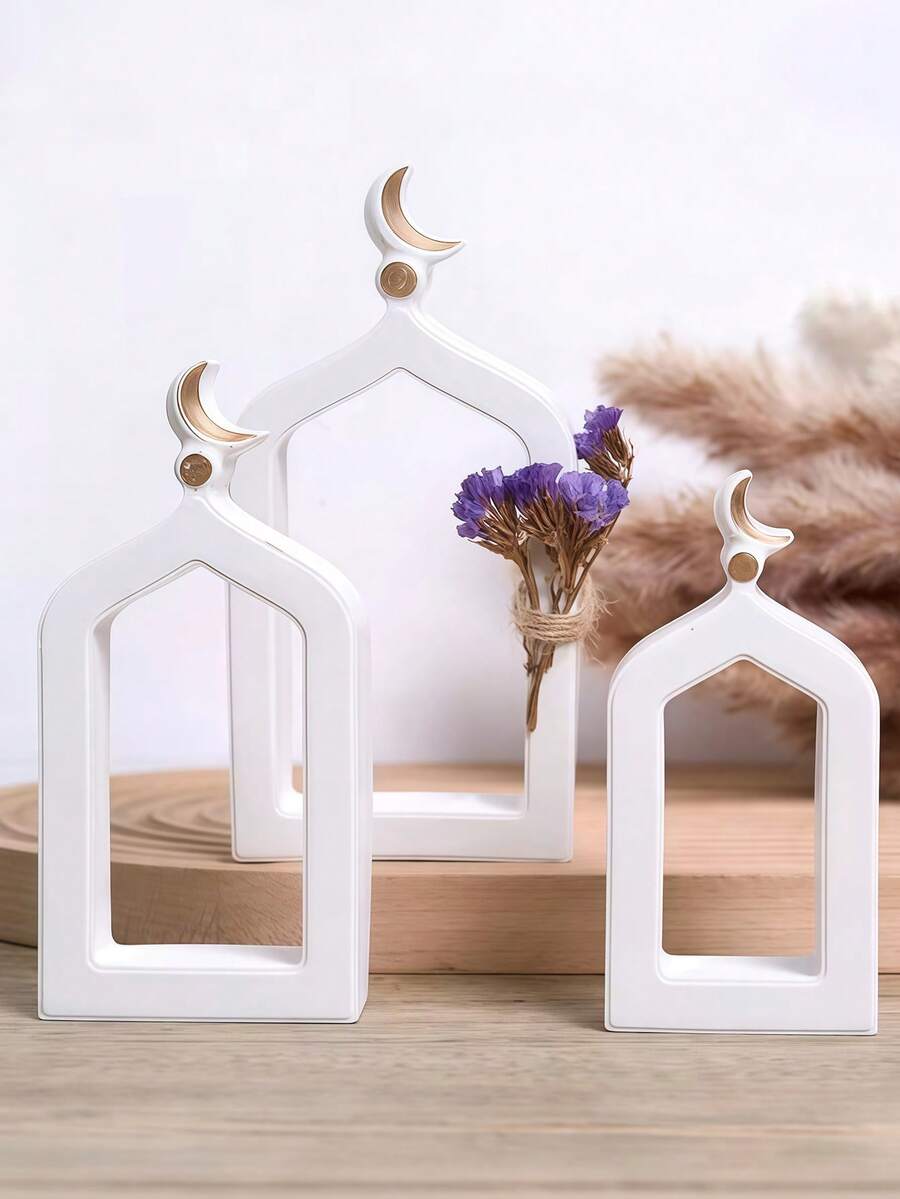 DIY Star & Moon Castle Silicone Mold, Handmade Epoxy Resin Plaster Mold, Hollow Middle Eastern Style Threshold Incense Candle Silicone Mold, Suitable For Middle Eastern Festival Party Decoration - Multicolor - View 1