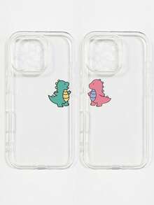 2 piezas Fundas de teléfono transparentes, Fundas de teléfono con dinosaurios, Fundas de teléfono para parejas, Compatibles con , Funda de teléfono, Funda compatible con iPhone 17 Pro Max, Cubiertas, Funda de teléfono linda, Compatible con funda 13, Compatible con funda 15, Compatible con funda 16 Pro Max, Compatible con funda 16, Compatible con funda 14, Compatible con funda 15, Compatible con funda 16 Plus, Adecuado como regalo de cumpleaños, novia, novio o para uso personal - transparente - Ver 31