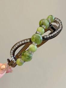 Presilha de cabelo feminina de luxo em acrílico com design de gota d'água (1 unidade) - Acessório elegante e versátil para cabelo feminino, com presilhas de garra, grampos de cabelo e presilhas de cabeça. - Multicolorido - Ver 15