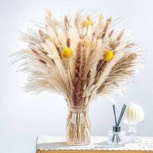 Decoracin de Hierba de Pampa Secas 120 Piezas, Colas de Conejo de Hierba La Pampa, Ramo de Decoracin del Hogar Boho, Decoraciones Hierba para Boda, Fiestas, dormitorio, cocina, Mesa para Casa - Estilo 2-120 piezas - Ver 2