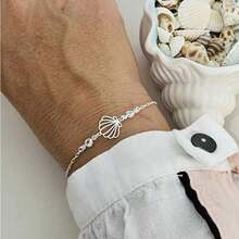 Pulseira Concha Praia Vazada Com Ponto De Luz Prata 925 - Prata - Visão 4