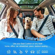 Cojín de Asiento de Coche con Almohada de Soporte para la Espalda, Diseño de Espuma de Memoria de 1.2'' de Grosor para Alivio del Dolor, para Conductor y Uso en Oficina - Comodidad Lumbar Ergonómica para Sentarse por Largas Períodos - Cojín para asiento de coche - Ver 4