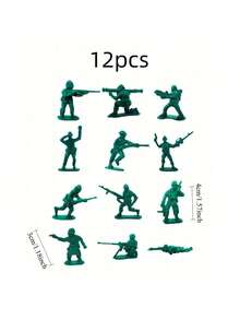 Toy Soldier Villain Military Model Set Plastic Soldier Soldier Man Armored Fighting Vehicle Airplane Tank Corps - Random Style Delivery - Multicolor - View 7