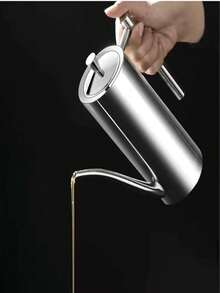 700/500毫升 304不锈钢圆形橄榄油锅，带壶嘴和把手，防漏食用油容器，防锈创意调味罐，适用于烹饪和烘焙，不含PVC - 彩色 - 查看 11