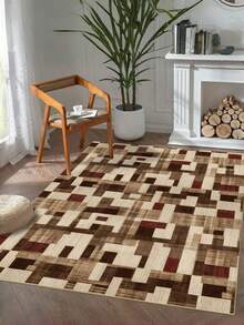 1PC Machine Washable Large - Size Modern Light Gray Textured Pattern Area Mat Rug Indoor Living Room Decorative Rug With Stylish Light Gray Textured Pattern Design Easy Clean Floor Mat For Home Decoration Kitchen Rug