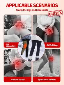 Leg Sleeve, Leg Compression Sleeve, Knee High Leg Warmers, Winter Warm Self Heating Knee Brace Long Compression Sleeve For Women Men Thermal Support Cotton Leg Warmer Knee Pads Cold Protector