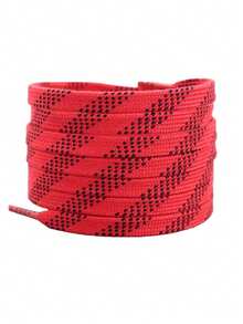 1 Pair Ice Hockey/Figure Skating Laces - Double-Layer Reinforced Waxed Tips, White/Blue/Black, For Ice Hockey & Roller Skating, Skating Maintenance, Durable Construction