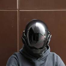 Cyberpunk-Inspired Futuristic Masks, Basic Black Helmet Designs, Costume Accessories, Halloween And Christmas Cosplay Photography Props, LARP Party Supplies For Bars And Clubs, Stage Performance Accessories, Gifts And Collectibles. - màu đen - Xem 5