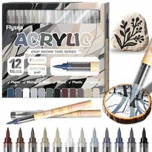 1pc Dual-Tip Acrylic Marker Pen, 24 Colors Student Art Professional Soft Brush Tip Painting Pens, Durable High-Quality Coloring Markers, Blendable Quick-Dry Filling Pens, Non-Bleed Graffiti Pens, Highlighters, Hand-Drawn Pens, Watercolor Pens, Holiday Card Painting Supplies - Soft Tip Marker Pen - View 16