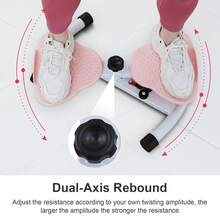 SIDIANBAN Twist Board For Exercise, Waist Twisting Machine - 300 LBS Capacity, 360° Rotating For Women & Home Fitness, Core Workout Abdominal Fat Loss - 粉色 - 查看 3