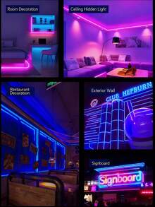 Dây đèn LED điều khiển từ xa 44 phím, màu sắc và tốc độ nhấp nháy linh hoạt, dễ dàng lắp đặt DIY cho phòng ngủ, trần nhà, không gian tiệc tùng, trang trí ngày lễ, quà tặng. - ánh sáng đầy màu sắc - Xem 3