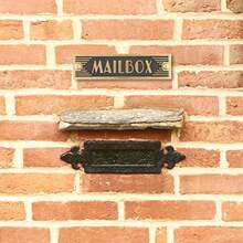 MailboxesThe Metal Foundry Mailbox Metal Door Sign. Art Deco Style Home Décor Accessories Door Or Wall Brass Plaque. Handmade in England.Mailboxes - De la Palabra - Ver 6