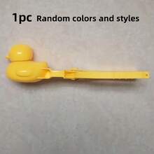 1/4件套雪/沙模具造型工具 - 心形、鸭子、雪人和足球图案 - 户外游戏配件，适用于雪地和沙滩玩具 - 颜色随机 - 彩色 - 查看 15