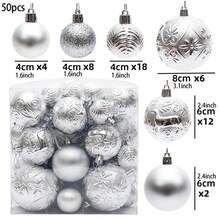 Christmas Ball Ornaments Set Of 50 Christmas Hanging Decorations For Christmas Tree