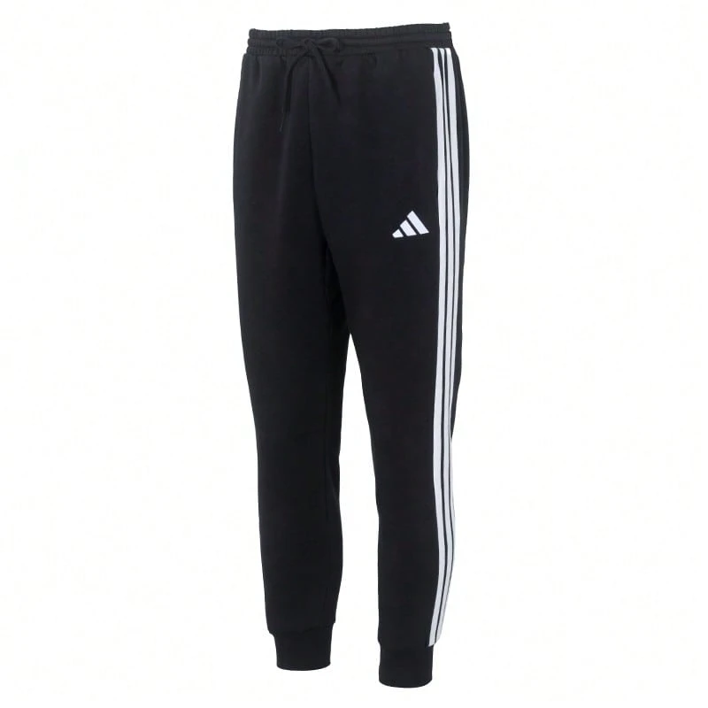 Adidas 男款 2026 春季新款休閒運動保暖內裡加厚三條紋錐形運動長褲 JD1861 - 黑色 - 查看 1