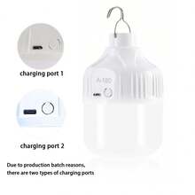 500mAh Camping Light, Rechargeable USB LED Bulb, Portable Emergency Lamp For Tent, Working Light
