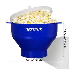HOTPOR 微波炉爆米花碗，硅胶材质，耐热，可放入洗碗机清洗，多种颜色可选，3升大容量，适合家庭使用 - 彩色 - 查看 10